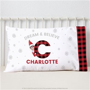 The Elf on the Shelf® Plaid Personalized Pillowcase - 49568