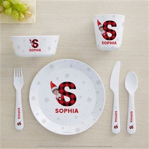 The Elf on the Shelf® Plaid Personalized Kids Dinnerware - 49582