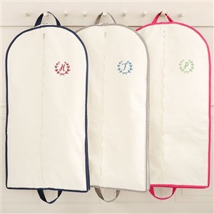 Floral Wreath Embroidered Canvas Garment Bag  - 49757