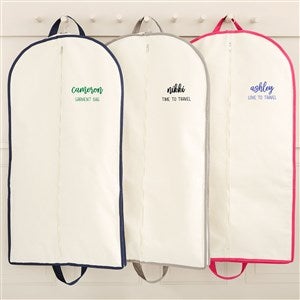 Scripty Style Embroidered Canvas Garment Bag  - 49759