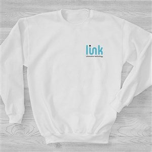 Company Logo Adult Sweatshirt- White Crewneck - 49813