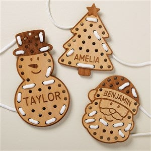 Personalized Christmas Wooden Lacing Toy  - 50056