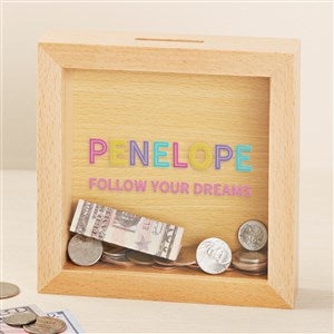 Girl's Colorful Name Personalized Bank - 50094