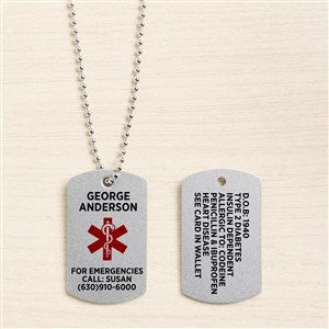 Medical Personalized 2 Sided Dog Tag - 50119