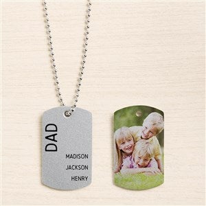 Dad's Team Personalized Photo 2 Sided Dog Tag - 50121