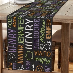 Halloween Repeating Name Personalized Table Runner - 50162