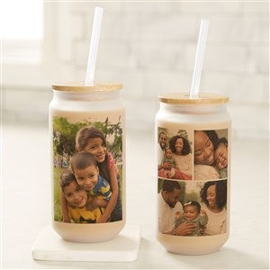 Photo Collage Personalized Frosted Iced Coffee Tumbler - 50359