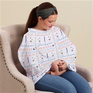 Star Struck Baby Boy Personalized 5 in 1 Nursing Cover - 50363