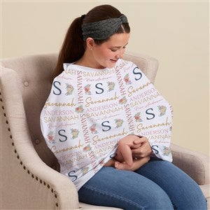 Blooming Baby Girl Personalized 5 in 1 Nursing Cover - 50365