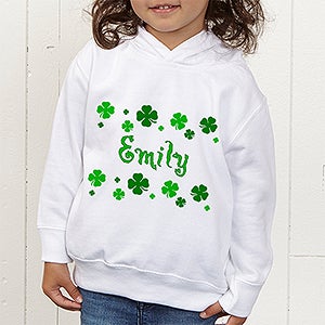 Lucky Clover Personalized Toddler Hooded Sweatshirt