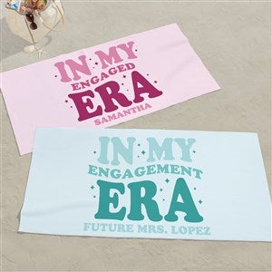 In My Engaged Era Personalized 35x72 Beach Towel