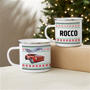 Hot Wheels™ Holiday Personalized Kids Enamel Mug - 50520