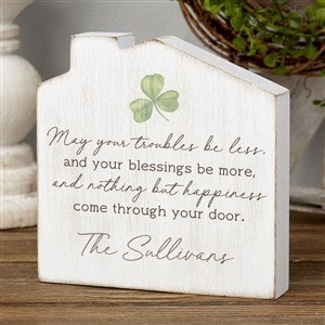 Irish Door Blessing Personalized House Shelf Block - 50666