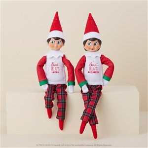 Claus Couture Collection® Sweet Dreams Personalized Elf Plaid Pajamas - 50942