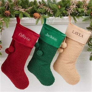 Cozy Sherpa Personalized Christmas Stocking - 51140