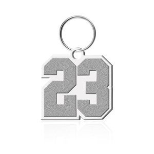 Personalized Sports Number Zipper Charm - 51208D