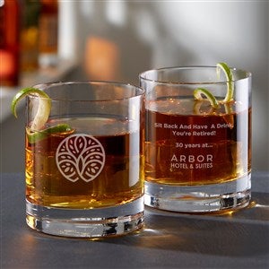 Custom Retirement Luigi Bormioli® Logo Whiskey Glass - 51246