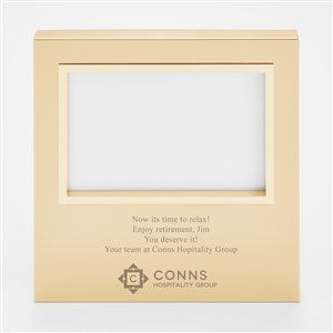 Custom Retirement Gold Uptown 4x6 Logo Picture Frame - 51268