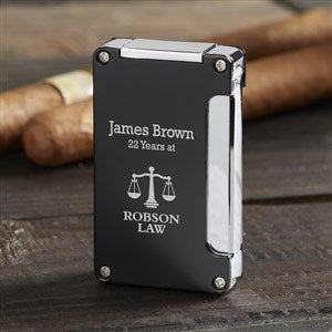 Custom Retirement Engraved Logo Torch Lighter With Cigar Punch - 51289