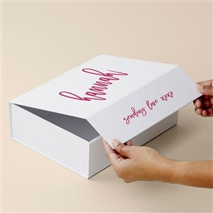 Trendy Script Personalized Keepsake Memory Box - 51502