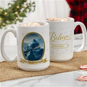 Polar Express Personalized Christmas Mug 15 Oz.- White