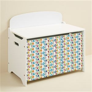 Vibrant Name Personalized Kids Toy Box - 51818