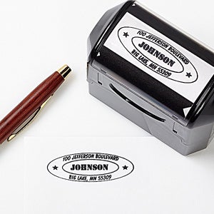 Personalized Self-Inking Address Stamper - Oval Encore