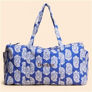 Vera Bradley Embroidered Iconic Paisley Deep Original Duffel-Ultramarine - 52062