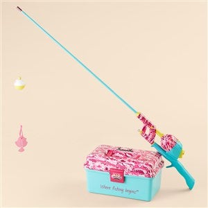 Personalized Kids Pink Camo Tackle Box & Fishing Pole - 52079