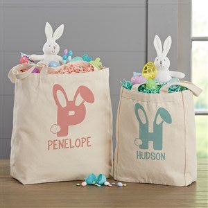 Bunny Monogram Personalized Canvas Easter Treat Bags - 52285