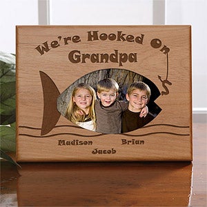 Personalized Fishing Picture Frame   Hooked On You