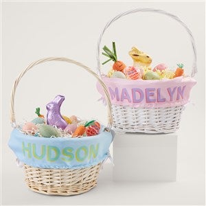 Shadow Name Personalized Easter Basket with Folding Handle - 52299