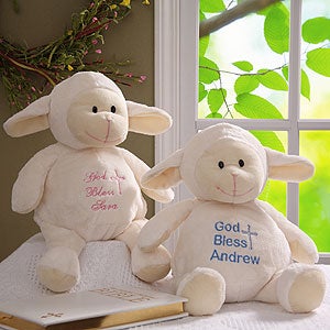 personalized baptism stuffed animal