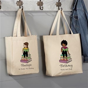 Book Lover philoSophie's® Personalized Canvas Tote Bags - 52453