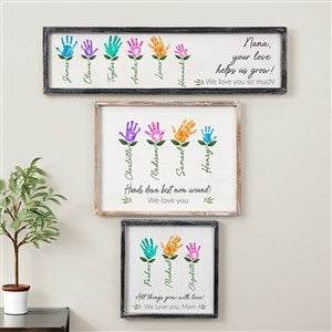 Handprint Art Personalized Barnwood Frame Wall Art - 52592