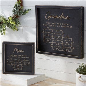 Her Puzzle Pieces Personalized Barnwood Frame Wall Art - 52601