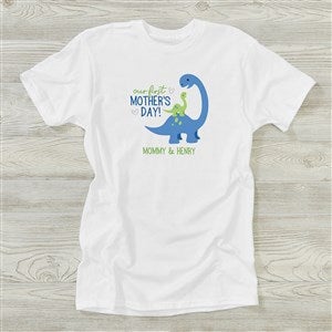 First Mother's Day Dino Personalized Ladies Shirts - 52610