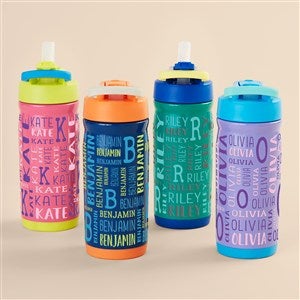 Name & Initial Personalized Kids Insulated Water Bottles - 14oz - 52690