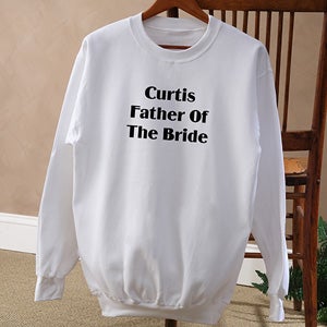 White Personalized Sweatshirt   Custom Text