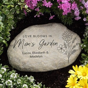 Love Blooms In Mom's Garden Engraved Garden Stone - 52800