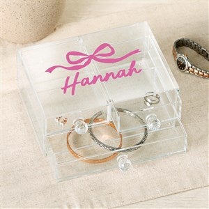 Darling Bow Personalized Acrylic Jewelry Box - 52879