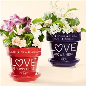 Blooming Love Personalized Flower Pot - 52992