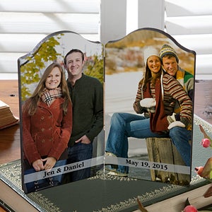 Personalized Folding Double Photo Plaques