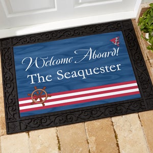 Welcome Aboard! Personalized Doormat- 18x27