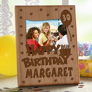 Personalized Birthday Picture Frame   Feature Any Age