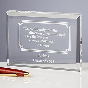 Personalized Inspirational Quotes Keepsake Gift