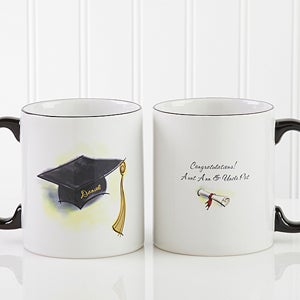 Graduation Cap & Diploma Personalized Travel Coffee Mug