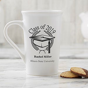 Graduation Cap Personalized Latte Mug