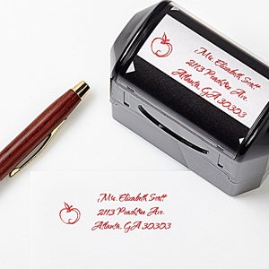Personalized Rubber Address Stamp   Apple Design