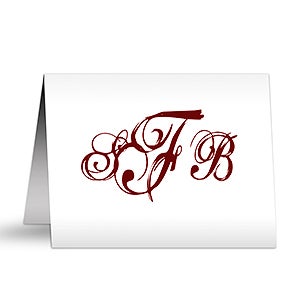 Interlocking Monogram Note Cards & Envelopes